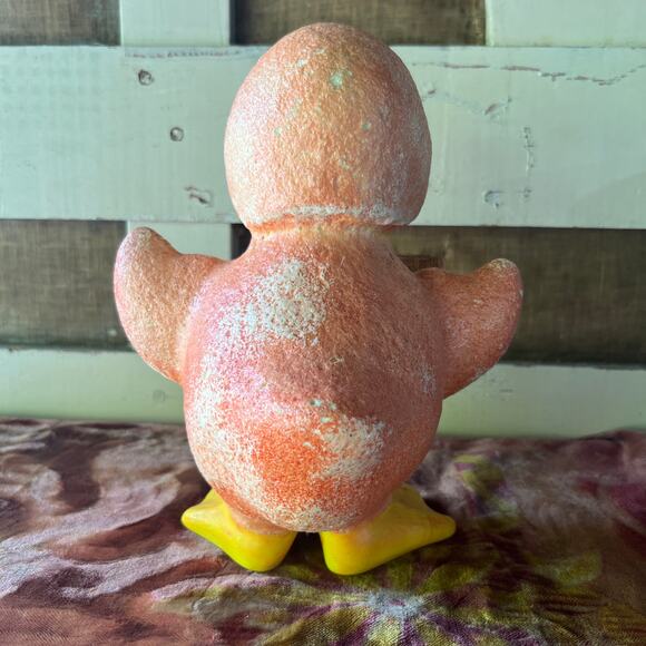 Vintage Holland Mold Company Quirky Tangerine Texture Duck Statue Figurine HOMCO - Picture 5 of 10